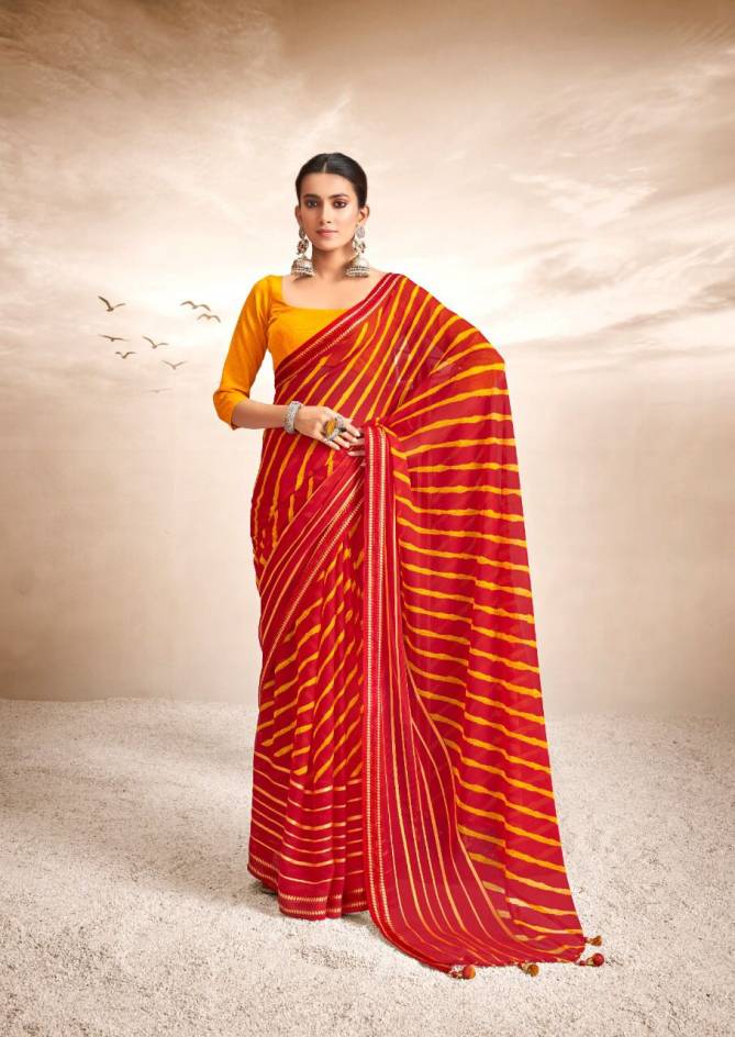 HEERNI New Fancy Ethnic Wear Chiffon Printed Designer Saree Collection